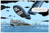 Cartoon: Entschädigung... (small) by markus-grolik tagged klimawandel,industrieländer,wirtschaft,emissionen,fossile,energie,klimakrise,erderwaermung,erderhitzung,zerstoerung,meeresspiegel,un,guterres,wachstum