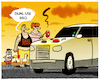 Cartoon: Hitzewelle... (small) by markus-grolik tagged hitzewelle,grill,dual,use,klimawandel,bbq,suv,auto,hitze,kuehlergrill,sommer