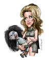 Cartoon: Barbarella (small) by Ian Baker tagged barbarella,jane,fonda,60s,space,science,fiction,sexy,girl,woman,doll,vampire,creature,monster,roger,vadim,astronaut,ian,baker,cartoonist,cartoon,caricature,satire,spoof,parody,galaxy,comedy