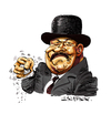 Cartoon: Oddjob (small) by Ian Baker tagged goldfinger,oddjob,james,bond,caricature,harold,sakata,villain,sixties,golf,bowler,hat,connery