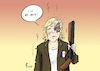 Cartoon: Termarine Le Peng (small) by Paolo Calleri tagged frankreich,präsidentschaft,präsidentschaftswahl,macron,le,pen,marine,verliererin,gefahr,rechtspopulismus,erstarken,parlamentswahl,karikatur,cartoon,paolo,calleri