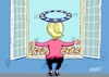 Cartoon: Allerheilige Uschi (small) by RABE tagged wahl,wahlomat,wahlkämpfer,europawahl,landtagswahl,wähler,wahlplakate,rabe,ralf,böhme,cartoon,karikatur,pressezeichnung,farbcartoon,tagescartoon,briefwahl,briefwähler,stimmzettel,brief,briefkuvert,uschi,ursula,von,der,leyen,brüssel,kommissionspräsidentin,wiederwahl,fenster,sterne,ring,heiligenschein