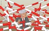 Cartoon: Trump s Liberation Day (small) by Barthold tagged donald,trump,determination,tariffs,nearly,whole,world,april,02,2025,jackstraws,mikado,toll,bars,tollgates,cartoon,caricature,barthold