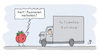 Cartoon: No Ketchup (small) by Lo Graf von Blickensdorf tagged tomate,tomato,lkw,lastwagen,tomatensoße,karikatur,lo,graf,cartoon,passieren,küche,koch,soße,halt,stop