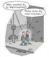 Cartoon: Terminplanung (small) by Lo Graf von Blickensdorf tagged weihnachten,termin,feiertag,heiligabend,advent,kumpels,freunde,straße,laufen,spazierengehen,jugendliche,atheist,karikatur,lo,cartoon,berlin,dezember