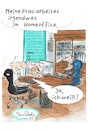Cartoon: Arbeit von zu Hause (small) by TomPauLeser tagged homeoffice,büro,chat