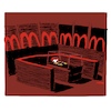 Cartoon: Götterdämmerung (small) by F L O tagged mcdonalds,bigmac,burger,clown,ronald,lenin,mausoleum,beerdigung,glassarg,sarg,gold,marke,logo