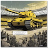 Cartoon: Schwarz Gelber Leopard (small) by A Human tagged karikaturist,karikatur,kikarikatur,kikatur,fußball,bvb,borussiadortmund,vereinsmakottchen,hansjoachimwatzke,rheinmetall,gerdmüller,fußballbundesliga,trikot,metaphern,bundesliga,leopard,schwarzgelb,panzer,ki,deutschland