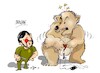 Cartoon: UCRANIA-RUSIA-David y Goliat (small) by Dragan tagged ucrania,rusia,david,goliat
