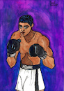 Cartoon: Muhammad Ali (small) by Pascal Kirchmair tagged world heavyweight champion the greatest of all time boxer cassius clay muhammad ali illustration drawing zeichnung pascal kirchmair cartoon caricature karikatur ilustracion dibujo desenho ink disegno ilustracao illustrazione illustratie dessin de presse du jour art day tekening teckning cartum vineta comica vignetta caricatura portrait retrato ritratto portret painting watercolor watercolour arte aquarell