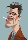 Cartoon: Fight Club (small) by spot_on_george tagged brad,pitt,fight,club