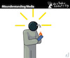 Cartoon: Misunderstanding Media (small) by PETRE tagged mcluhan media socialnetwork iphone