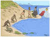Cartoon: The origen of corruption (small) by Marcelo Rampazzo tagged corruption,evolution,money