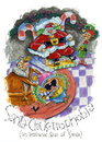 Cartoon: Santa-claus-trophobia (small) by mikess tagged santa,claus,christmas,phobia,phobias,fear,kids,children,mother,shopping,malls,irrational,elf,elves,candy,canes,time,xmas